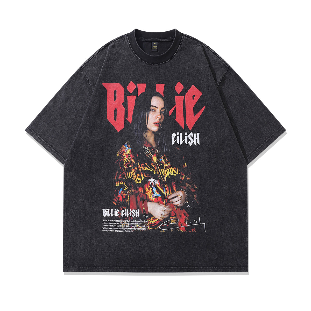 Vintage Billie Eilish t-shirt bad boy tee grunge singer top in grey