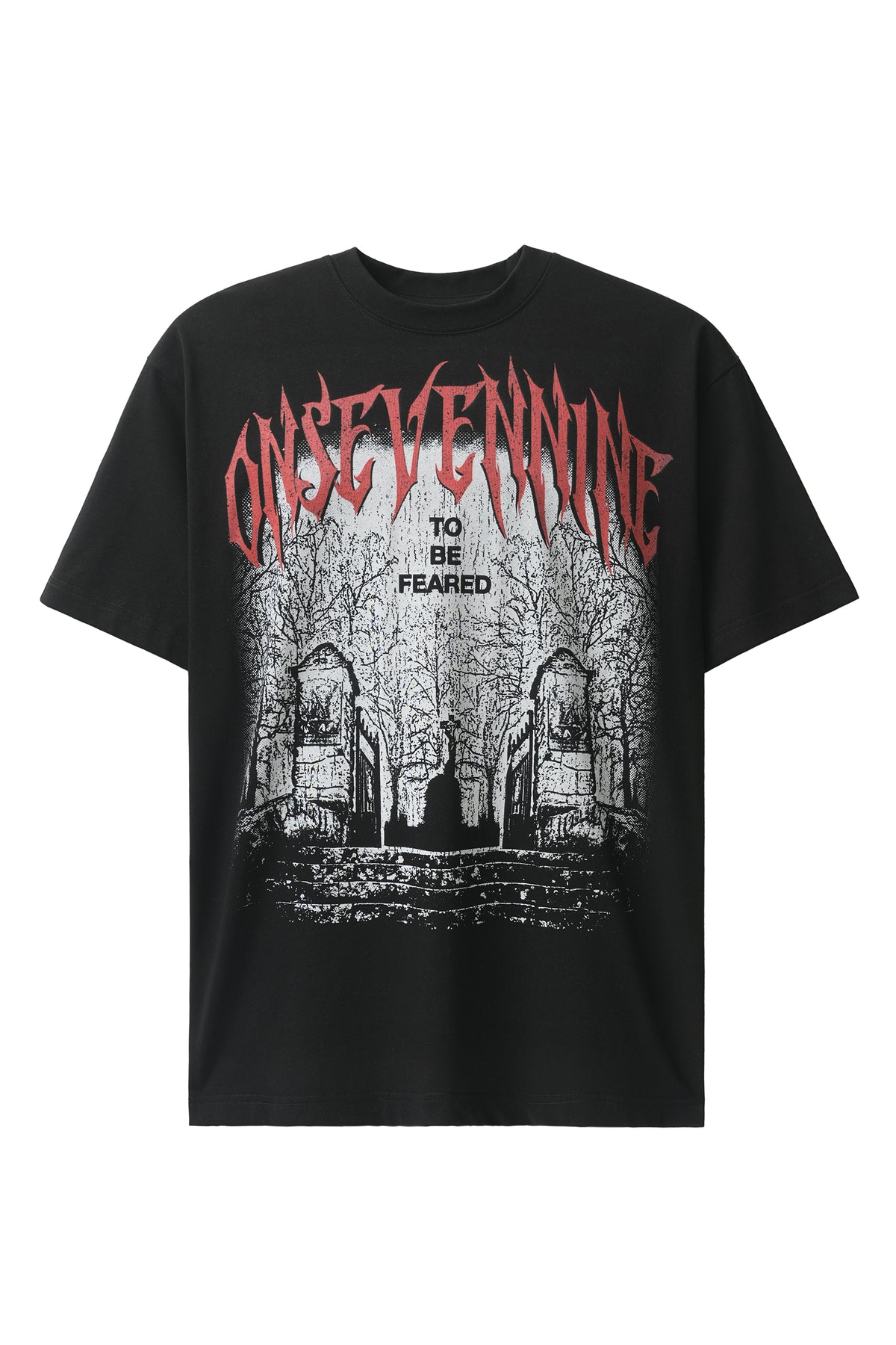 Cemetery t-shirt creepy gothic top horror tee in black