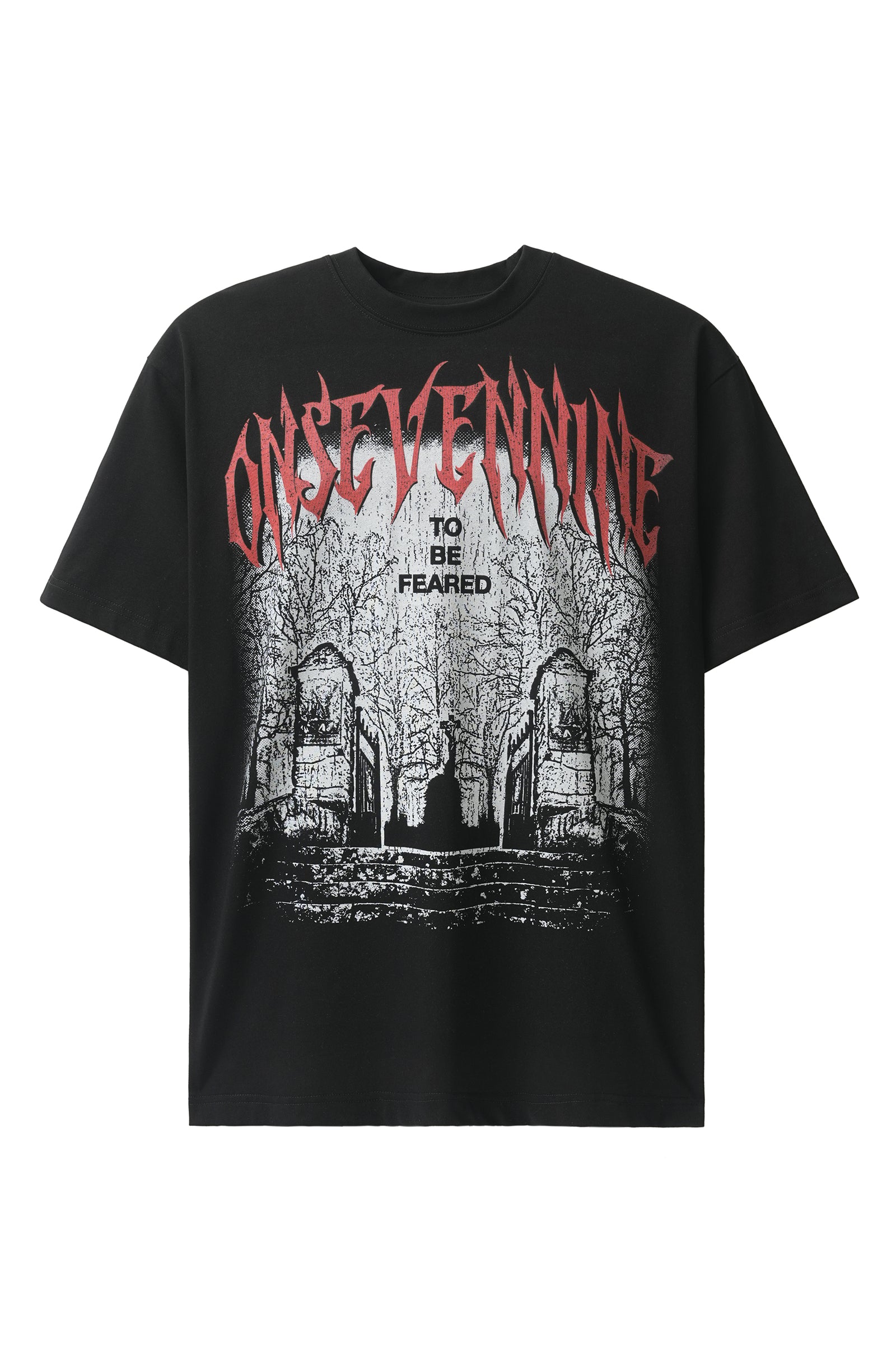 Cemetery t-shirt creepy gothic top horror tee in black