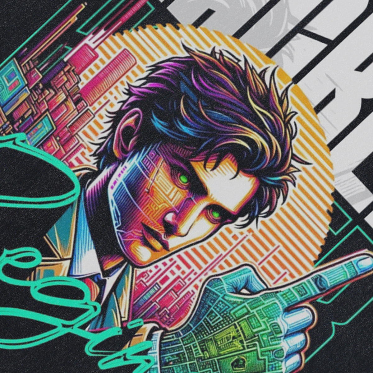 Hacker slogan sleeveless t-shirt cyberpunk surfer vest retro geek poster tank top in acid wash black