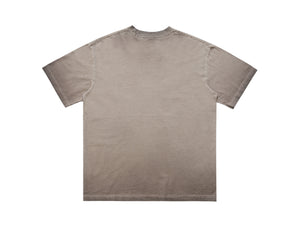 Aspirational t-shirt motivational top grunge psychedelic tee in beige