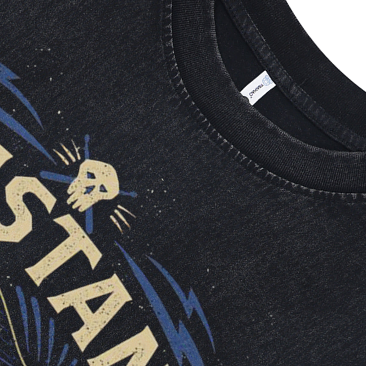 Mustang car sleeveless t-shirt cobra print surfer vest retro poster tank top in acid wash black