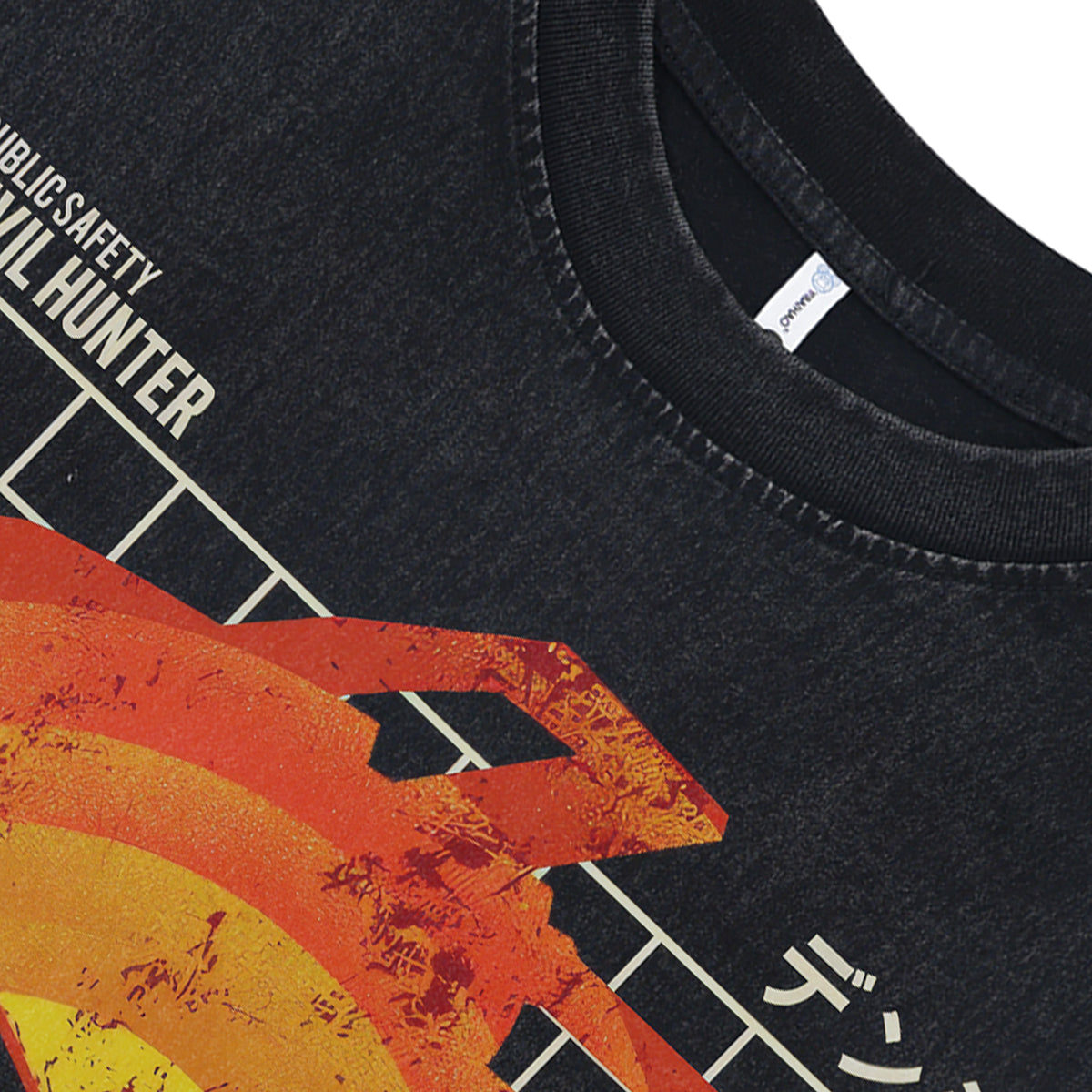 Chainsaw vintage sleeveless t-shirt old anime surfer vest retro cartoon tank top in acid wash black