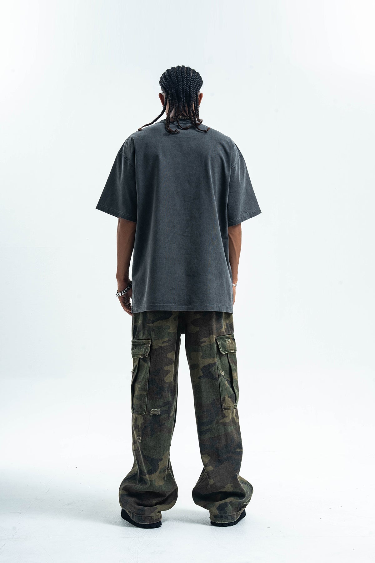 Anonymous t-shirt slogan top cross print tee in black