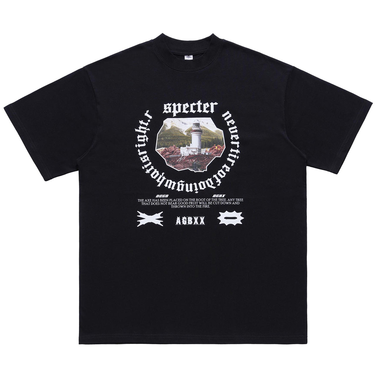 Limehouse print t-shirt retro pattern t-shirt grunge top in black