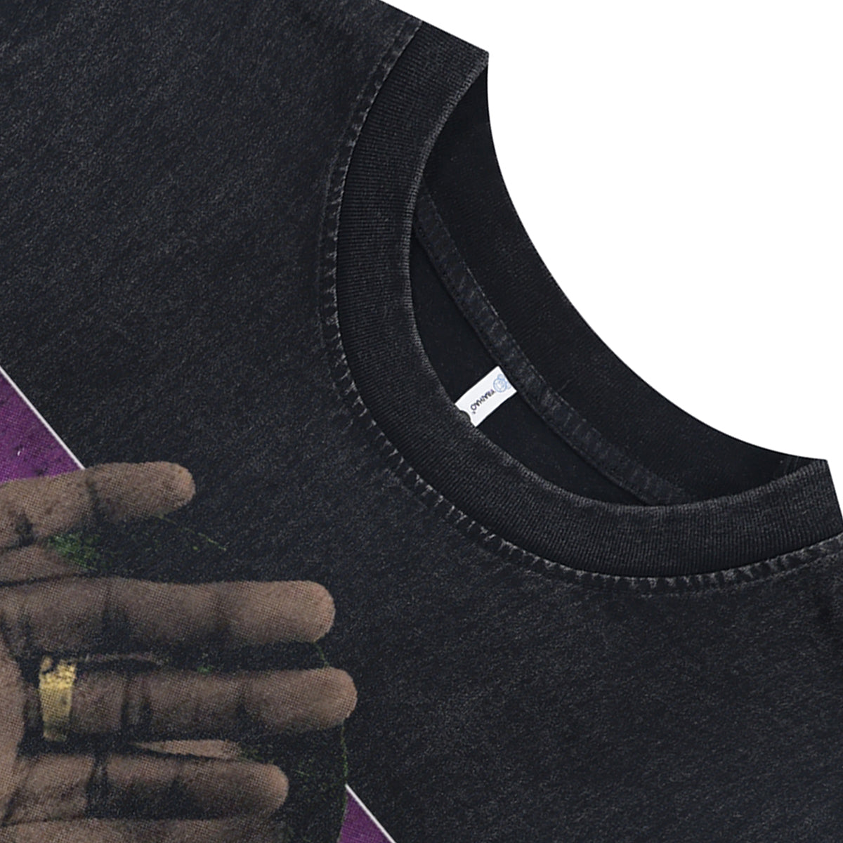 Frank Ocean sleeveless t-shirt vintage rapper vest hip-hop tank top in acid wash black