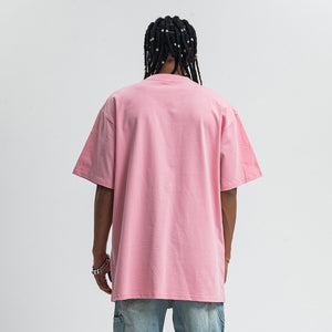 Party slogan t-shirt retro cartoon top 90s tee in black