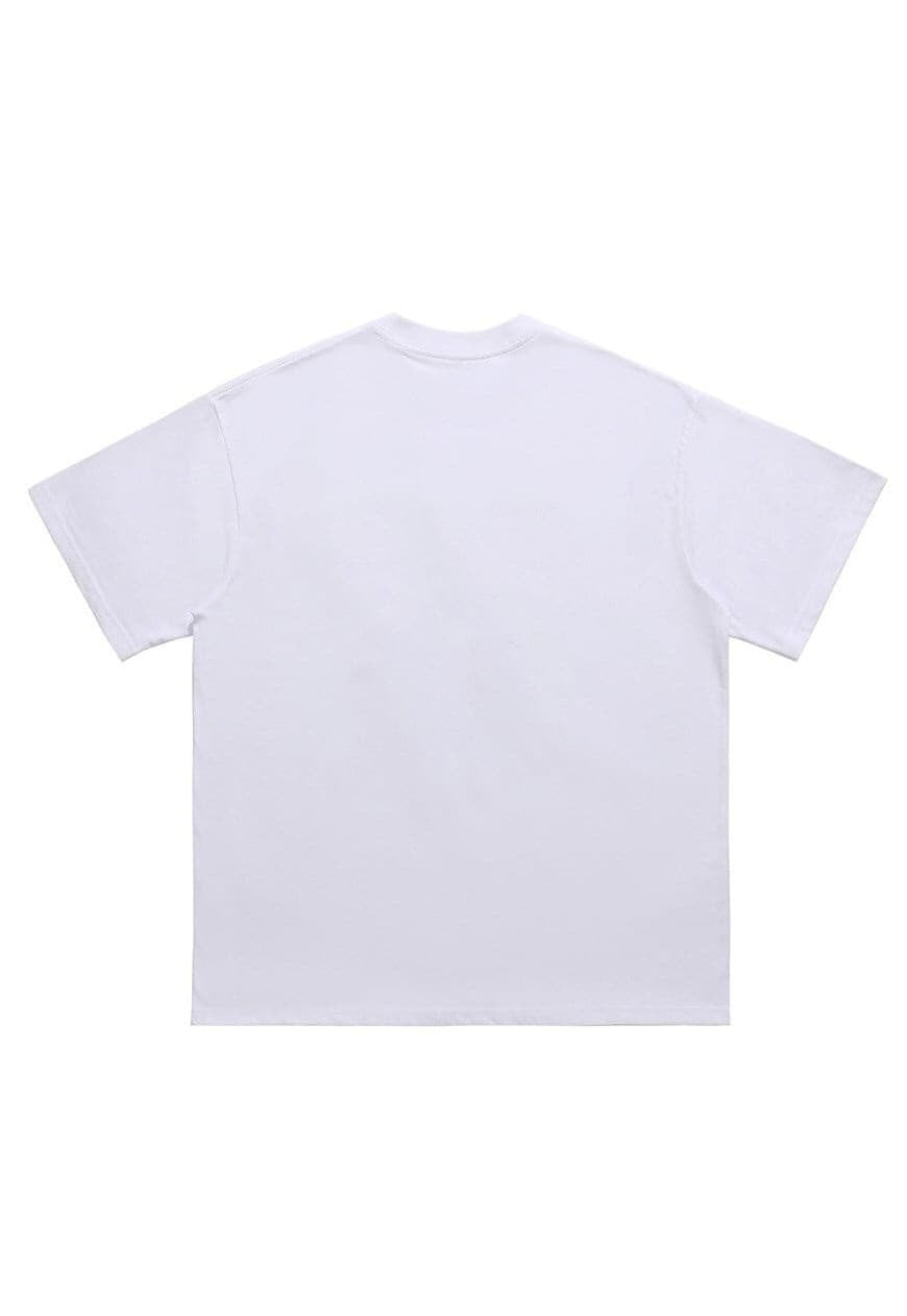 Paint splatter t-shirt graffiti tee grunge top in white