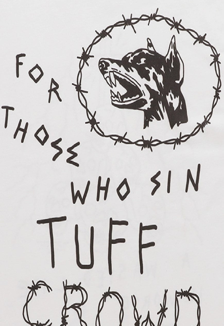 Skull print t-shirt grunge graffiti tee retro punk to white