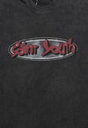 Saint slogan t-shirt grunge youth tee retro punk top in grey