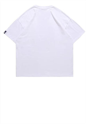 Money print t-shirt American dollar tee balaclava top white