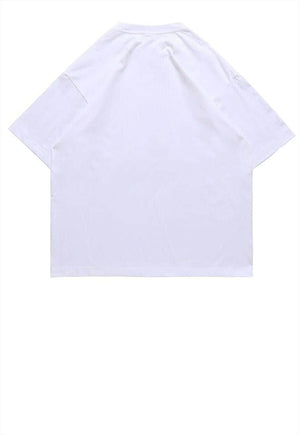 Scorpion print t-shirt Devil slogan top grunge tee in white