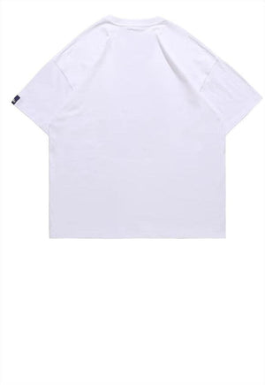 Money print t-shirt American dollar tee balaclava top White