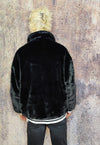 Faux fur utility jacket buckle strap bomber gorpcore coat