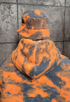 Gradient fleece fisherman hat handmade camo bucket orange