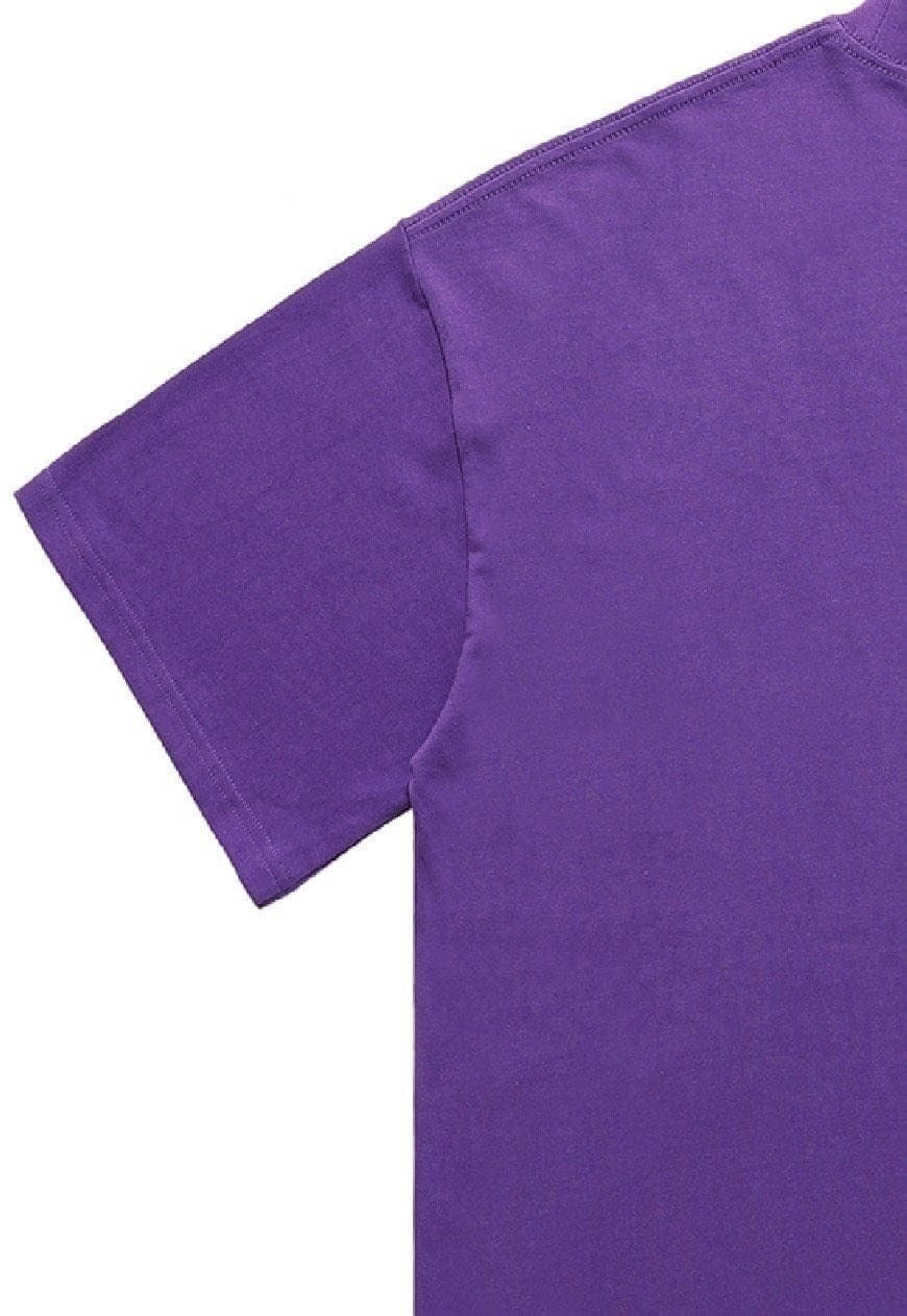 Floral t-shirt vintage poster tee 70s hippie top in purple