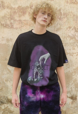 Mobile phone print t-shirt 90s graffiti tee retro grunge top