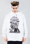 Saint hoodie Gothic pullover raver top punk slogan jumper