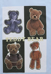 Teddy bear t-shirt grunge tee retro animal print top in blue