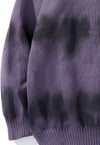 Tie-dye sweater knitted oil wash gradient jumper in purple