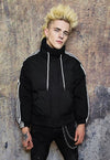 Gorpcore bomber utility sports jacket cropped varsity black