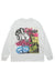 Graffiti t-shirt 80s print tee long sleeve pop art top white