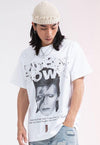 David Bowie t-shirt rock star tee grunge skater top in black