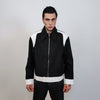 Formal varsity jacket going out bomber color block coat fancy dress jacket utility varsity Gothic coat 90s cyberpunk jacket in black