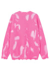 Tie-dye sweater pink textured jumper oil wash grunge top