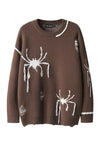 Spider sweater creepy grunge jumper Gothic punk top in green