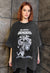 Horror movie t-shirt vintage wash Gothic creepy tee black