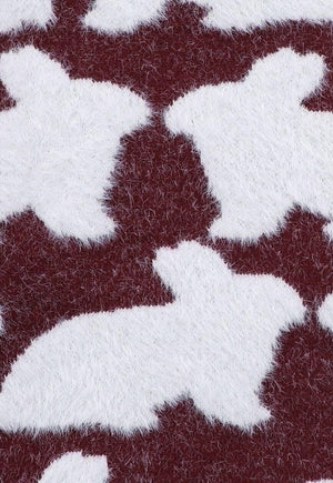 Fluffy sweater knitted rabbit jumper distressed punk top