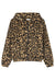 Animal print fleece leopard jacket fluffy brown bomber