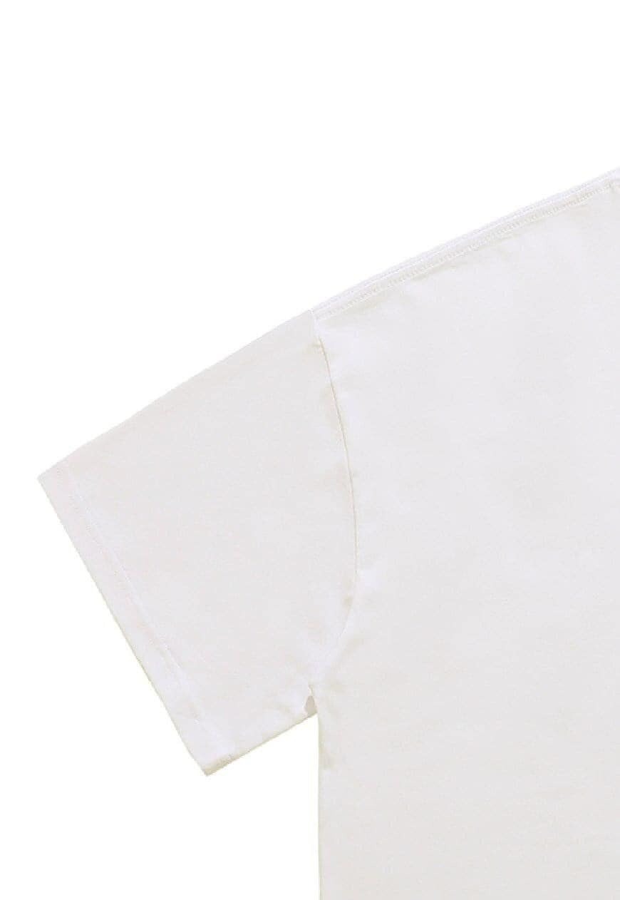 Body print t-shirt raver tee grunge hip-hop top in white