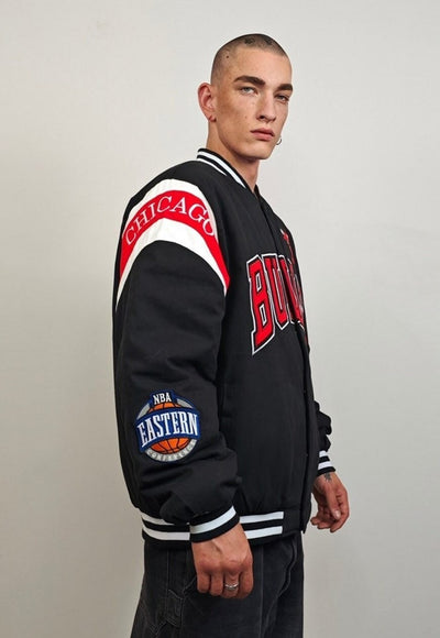 Bulls basketball jacket vintage college bomber patch varsity