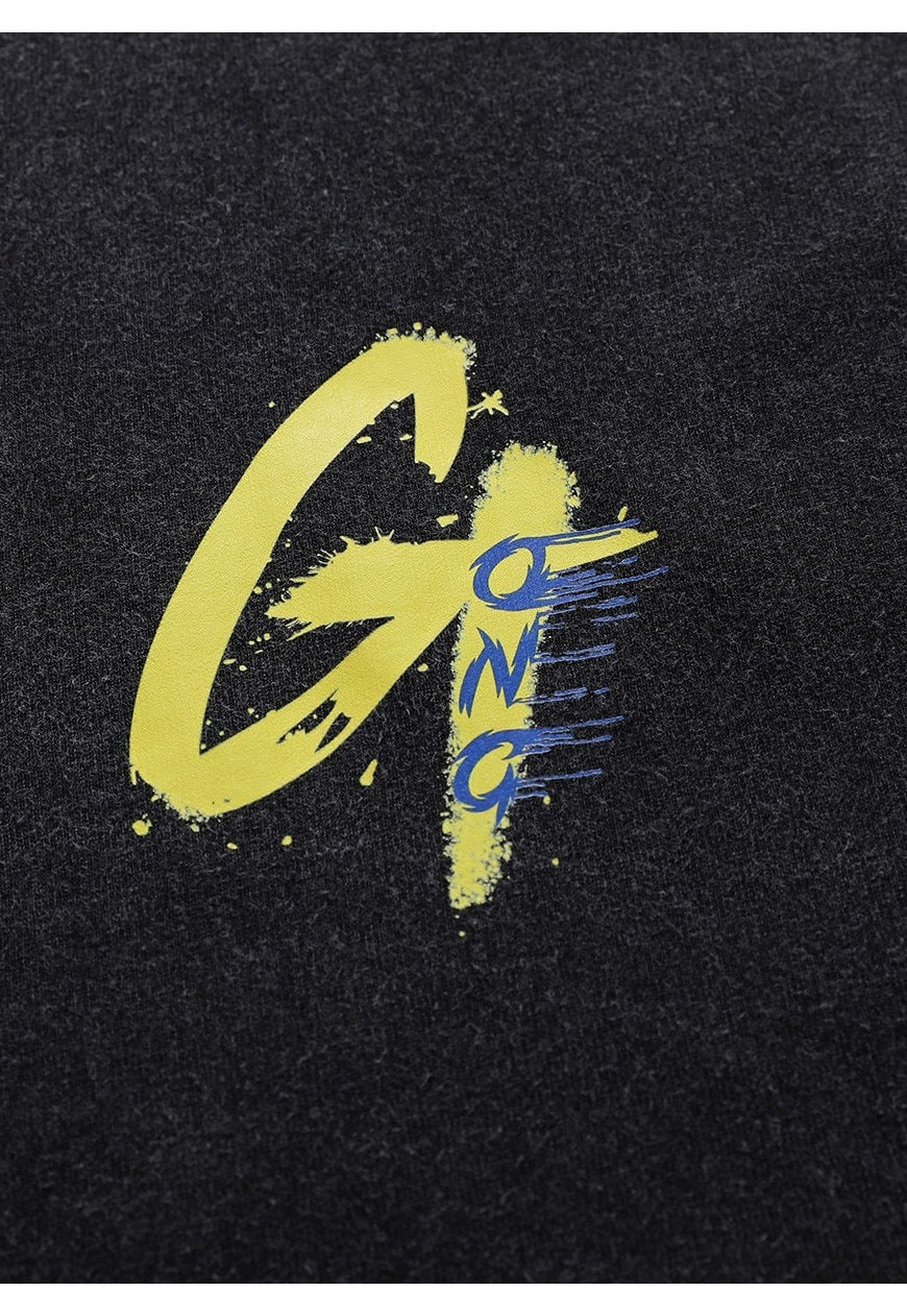 Dead rapper t-shirt grunge tee hip-hop top in vintage grey