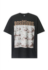 Positions t-shirt pop princess tee grunge portrait top white