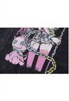 Anime devil t-shirt Japanese cartoon tee vintage wash top