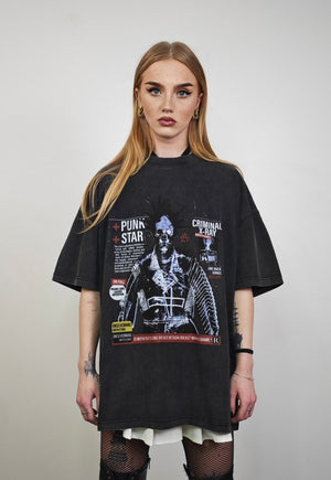 horror PRINT vintage wash t-shirt sample sale 3 for 2