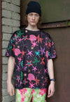 Sea life t-shirt ocean graffiti tee contemporary top black