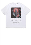 Cyber punk print t-shirt grunge monster tee raver top white