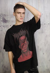 Grunge raver tee Gothic edgy t-shirt Cyber punk top in black