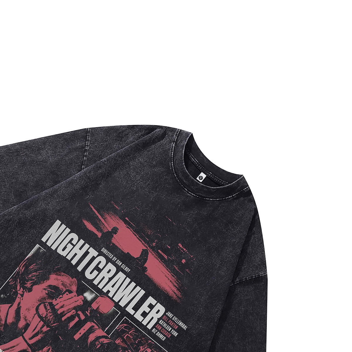 Nightcrawler t-shirt creepy poster tee grunge top in vintage grey