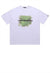 Fog print t-shirt retro space tee abstract grunge top White