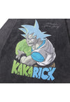 Vintage Kaka Rick t-shirt long sleeve anime top in acid grey