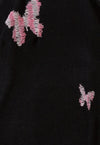 Ripped sweater knitted butterfly jumper distressed top black