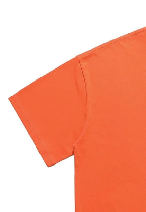 Grunge t-shirt raver print tee retro poster top in orange