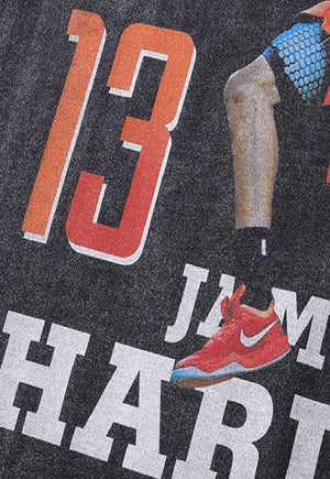 James Harden t-shirt basketball tee Rockets top in grey