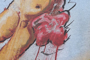 Angel emoji t-shirt creepy smile tee funny y2k top in grey