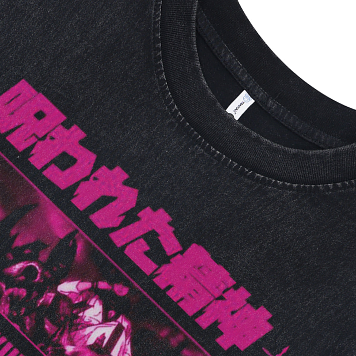 Sukuna anime sleeveless t-shirt vintage Japanese vest retro cartoon tank top in acid wash black